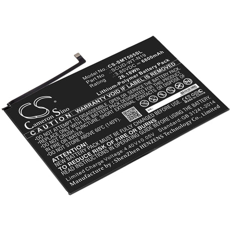 3.85V, Li-Polymer, 6800mAh, Tablet battery fits Samsung, Scud-wt-n19, Galaxy Tab A7 10.4 2020, Sm-t500, 26.18Wh Tablet Cameron Sino Technology Limited