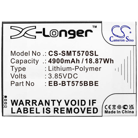 3.85V, Li-Polymer, 4900mAh, Tablet battery fits Samsung, Gh43-05039a, Galaxy Tab Active 3, Galaxy Tab Active 3 8.0, 18.87Wh Tablet Cameron Sino Technology Limited