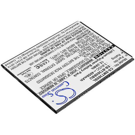 3.8V, Li-Polymer, 4050mAh, Tablet battery fits Samsung, Eb-bt365bbc, Galaxy Tab Active, Galaxy Tab Active 2, 15.39Wh Tablet Cameron Sino Technology Limited