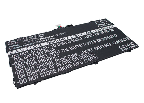3.8V, Li-Polymer, 7900mAh, Tablet battery fits Samsung, Eb-bt800fbc, Chagall, Galaxy Tab S 10.5, 30.02Wh Tablet Cameron Sino Technology Limited