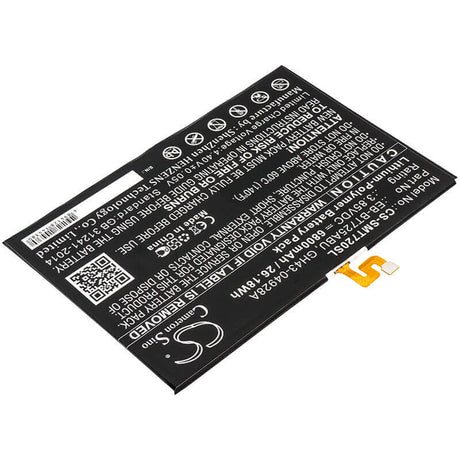3.85V, Li-Polymer, 6800mAh, Tablet battery fits Samsung, Eb-bt725abu, Galaxy Tab S5e, Galaxy Tab S5e 10.5, 26.18Wh Tablet Cameron Sino Technology Limited
