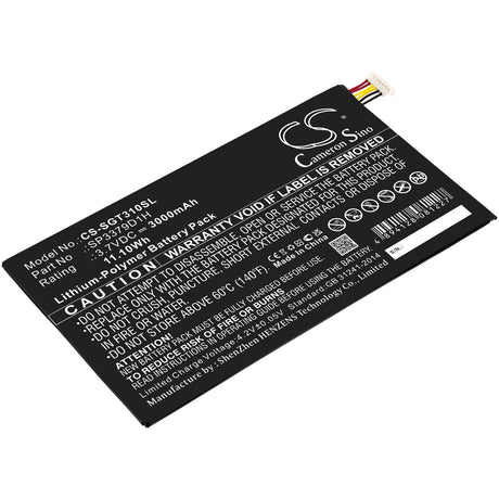 3.7V, Li-Polymer, 3000mAh, Tablet battery fits Samsung, Aaad415js/7-b, Galaxy Tab 3, Galaxy Tab 3 8.0, 11.10Wh Tablet Cameron Sino Technology Limited