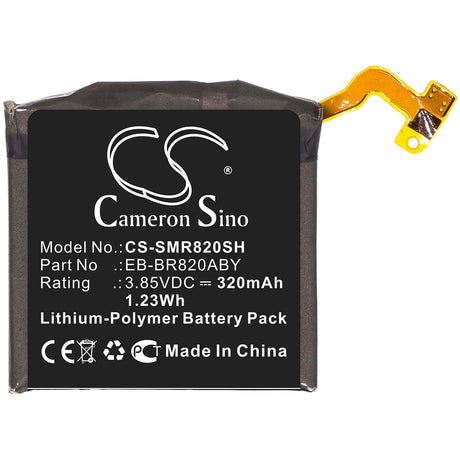 3.85V, Li-Polymer, 320mAh, Smartwatch battery fits Samsung, Eb-br820aby, Galaxy Watch Active 2, Galaxy Watch Active 2 44mm, 1.23Wh Smartwatch Cameron Sino Technology Limited