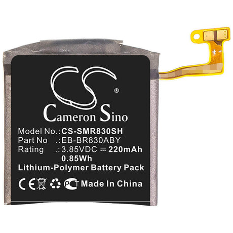 3.85V, Li-Polymer, 220mAh, Smartwatch battery fits Samsung, Eb-br830aby, Galaxy Watch Active2 40mm, Sm-r830, 0.85Wh Smartwatch Cameron Sino Technology Limited