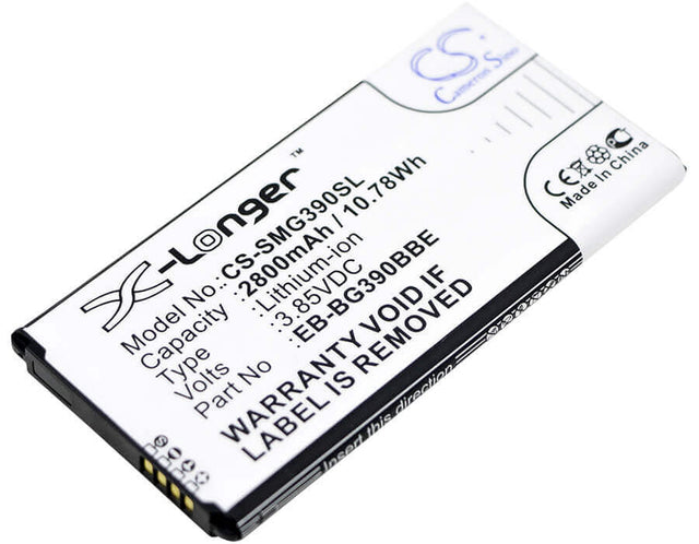3.85V, Li-ion, 2800mAh, SmartPhone battery fits Samsung, Eb-bg390bbe, Galaxy Xcover 4, Galaxy Xcover 4 2017 Td-lte, 10.78Wh Mobile, SmartPhone Cameron Sino Technology Limited (Smartphone)