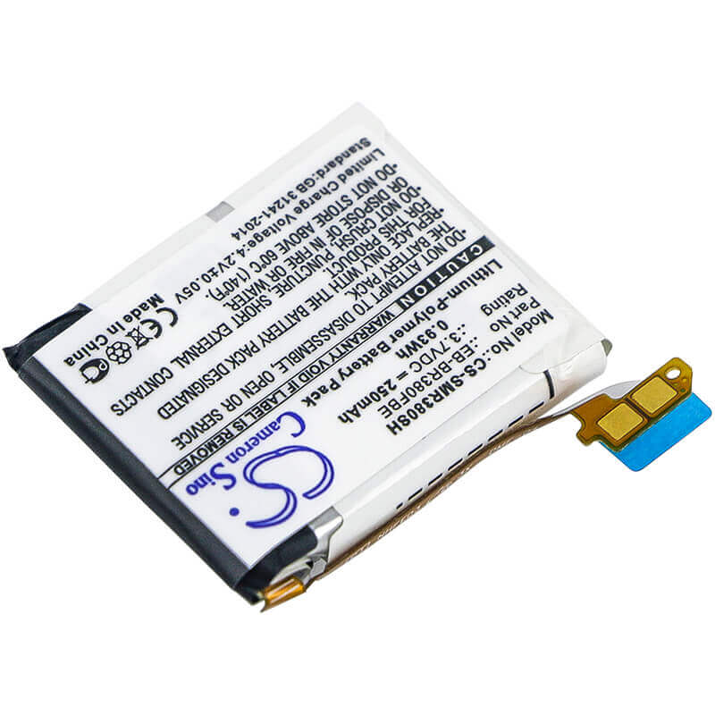 3.7V, Li-Polymer, 250mAh, Smartwatch battery fits Samsung, B1230j1ea, Gear 2, Gear 2 Neo, 0.93Wh Smartwatch Cameron Sino Technology Limited