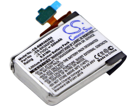 3.7V, Li-Polymer, 220mAh, Smartwatch battery fits Samsung, Eb-br382fbe, Gear Live, Sm-r382, 0.81Wh Smartwatch Cameron Sino Technology Limited