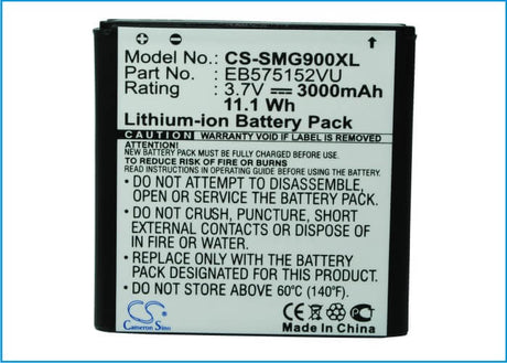3.7V, Li-ion, 3000mAh, SmartPhone battery fits Samsung, Eb575152vu, Galaxy Plus, Galaxy S, 11.1Wh Mobile, SmartPhone Cameron Sino Technology Limited (Suspended)