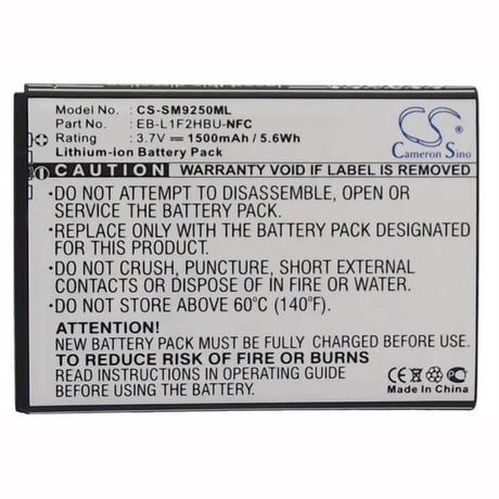 3.7V, Li-ion, 1500mAh, SmartPhone battery fits Samsung, Eb-l1f2hbu, Galaxy Nexus, Gt-i9250, 5.55Wh Mobile, SmartPhone Cameron Sino Technology Limited (Suspended)