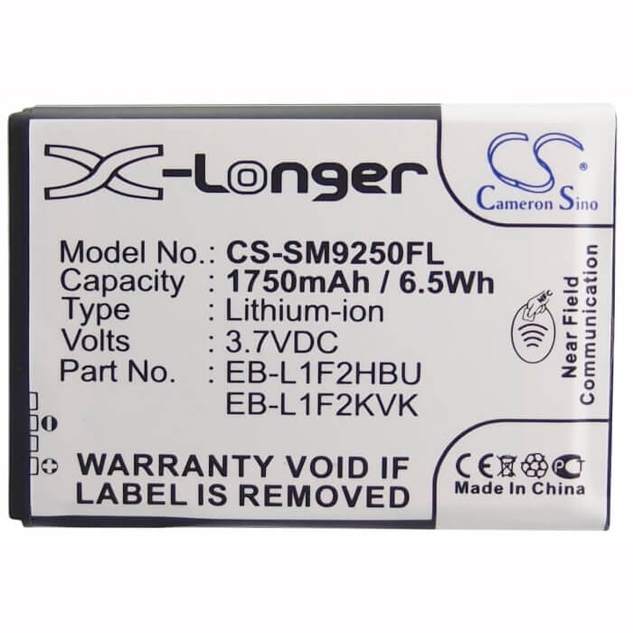 3.7V, Li-ion, 1750mAh, SmartPhone battery fits Samsung, Eb-l1f2hbu, Galaxy Nexus, Gt-i9250, 6.48Wh Mobile, SmartPhone Cameron Sino Technology Limited (Smartphone)