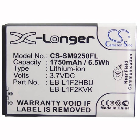 3.7V, Li-ion, 1750mAh, SmartPhone battery fits Samsung, Eb-l1f2hbu, Galaxy Nexus, Gt-i9250, 6.48Wh Mobile, SmartPhone Cameron Sino Technology Limited (Smartphone)