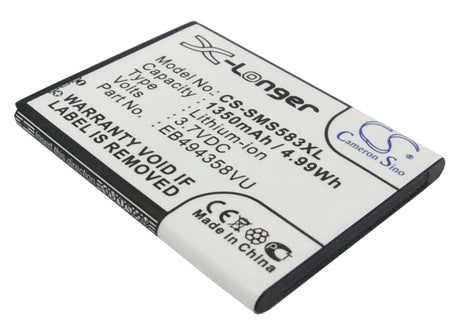3.7V, Li-ion, 1350mAh, SmartPhone battery fits Samsung, Eb494358vu, Ace, Cooper, 5Wh Mobile, SmartPhone Cameron Sino Technology Limited (Smartphone)