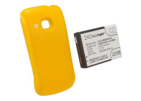 3.7V, Li-ion, 2400mAh, SmartPhone battery fits Samsung, (Yellow),Eb464358vu, Galaxy Mini 2, Gt-s6500, 8.88Wh Mobile, SmartPhone Cameron Sino Technology Limited (Smartphone)
