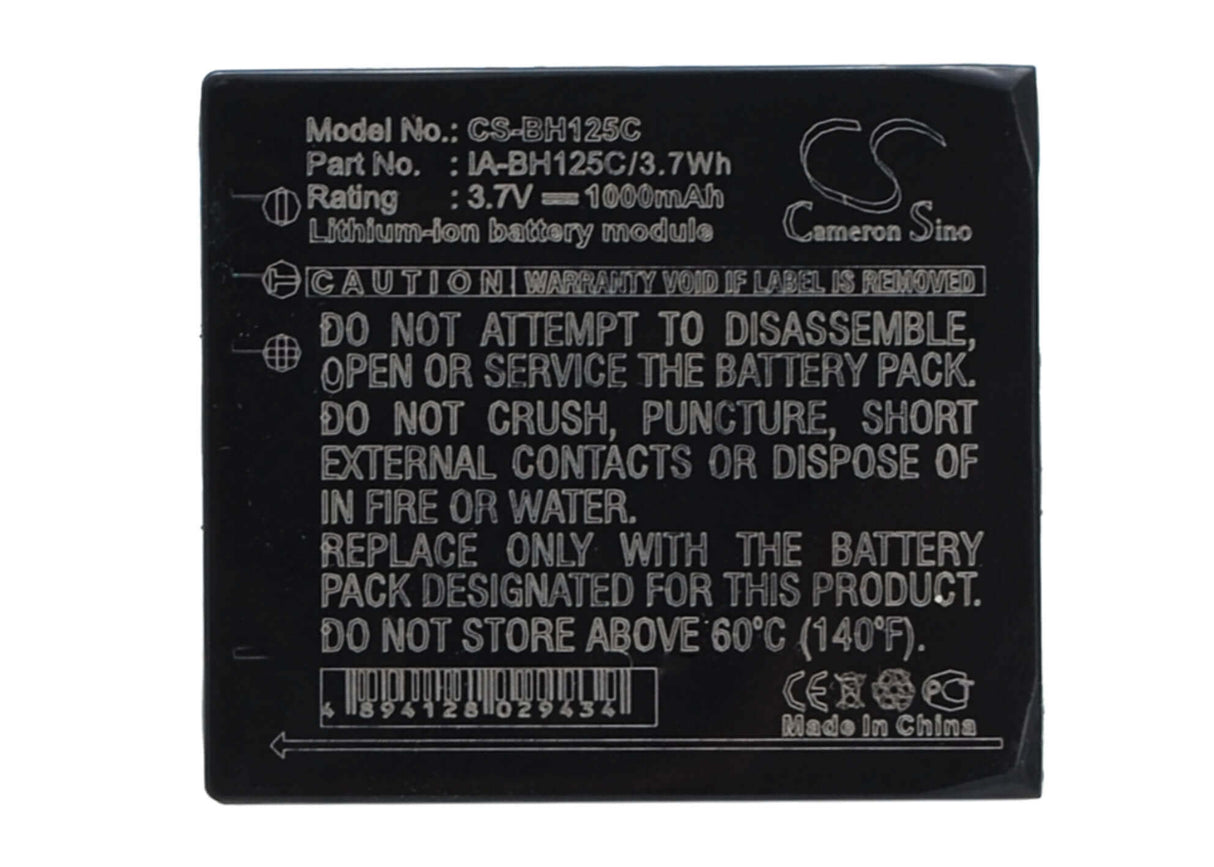 3.7V, Li-ion, 1000mAh, Camera battery fits Samsung, Ia-bh125c, Hmx-r10, Hmxr10bn, 3.7Wh Camera Cameron Sino Technology Limited (Camera)