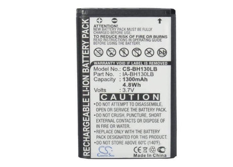 3.7V, Li-ion, 1300mAh, Camera battery fits Samsung, Bpbh130lb, Hmx-u20, Hmx-w200, 4.81Wh Camera Cameron Sino Technology Limited (Camera)