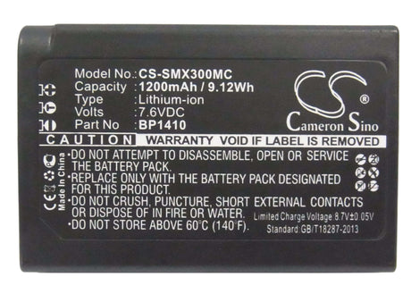 7.6V, Li-ion, 1200mAh, Camera battery fits Samsung, Bp1410, Nx30, Wb2200, 9.12Wh Camera Cameron Sino Technology Limited (Camera)