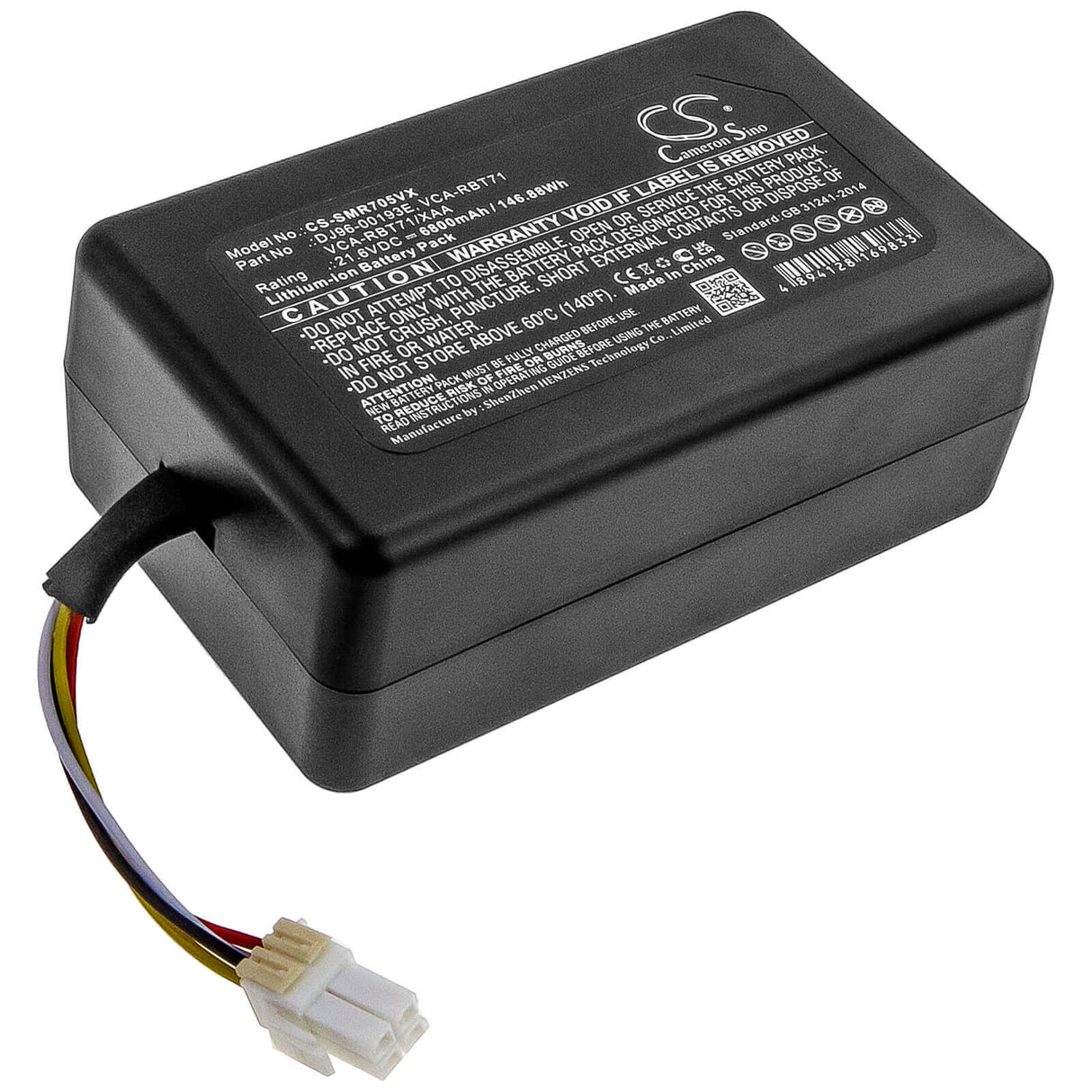 21.6V, Li-ion, 6800mAh, Vacuum battery fits Samsung, Powerbot R7040, R1am7010uw / Aa, Vr1am7010u5 / Aa, 146.88Wh Vacuum Cameron Sino Technology Limited (Dangerous Goods)