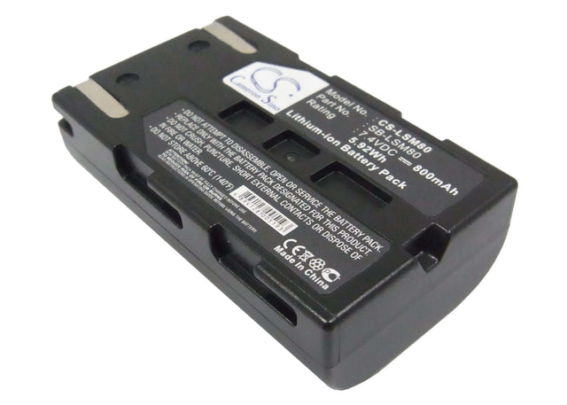 7.4V, Li-ion, 800mAh, Camera battery fits Samsung, Sb-lsm80, Sc-d173(u), Sc-d263, 5.92Wh Camera Cameron Sino Technology Limited (Camera)
