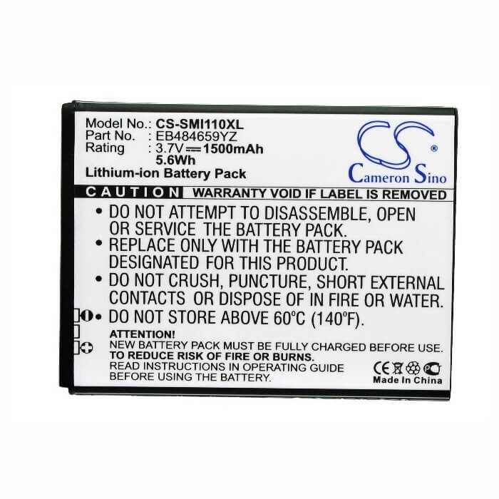 3.7V, Li-ion, 1500mAh, Mobile, SmartPhone battery fits Verizon, Samsung, Eb484659yz, Galaxy Proclaim S720, Galaxy S I500, 5.55Wh Mobile, SmartPhone Cameron Sino Technology Limited (Smartphone)