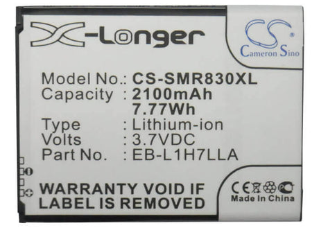 3.7V, Li-ion, 2100mAh, SmartPhone battery fits Samsung, Sprint, Uscellular, Eb-l1h7lla, Galaxy Axiom, Galaxy Victory 4g, 7.77Wh Mobile, SmartPhone Cameron Sino Technology Limited (Smartphone)