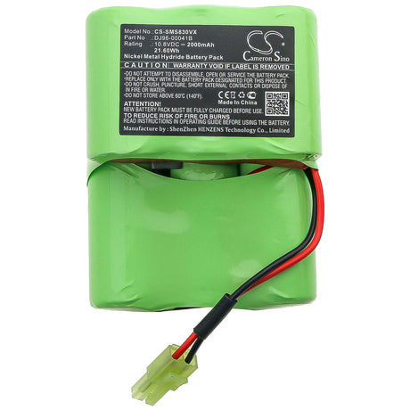 10.8V, Ni-MH, 2000mAh, Vacuum battery fits Samsung, Sh5051, Vch5050s1w, Vch5051s1s, 21.60Wh Vacuum Cameron Sino Technology Limited