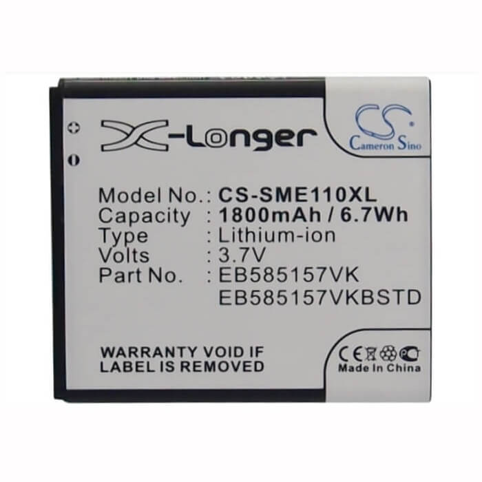 3.7V, Li-ion, 1800mAh, SmartPhone battery fits Samsung, Eb585157vk, Celox, Galaxy S Ii Hd Lte, 6.66Wh Mobile, SmartPhone Cameron Sino Technology Limited (Smartphone)