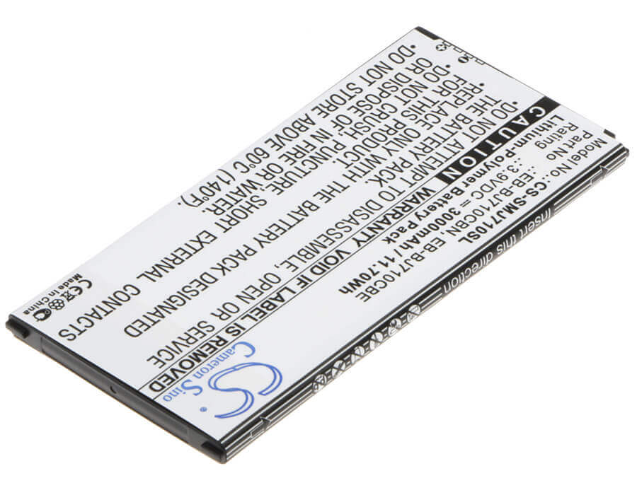 3.9V, Li-Polymer, 3000mAh, SmartPhone battery fits Samsung, Eb-bj710cba, Galaxy J7 2016, Galaxy J7 6 Duos Td-lte, 11.7Wh Mobile, SmartPhone Cameron Sino Technology Limited (Smartphone)