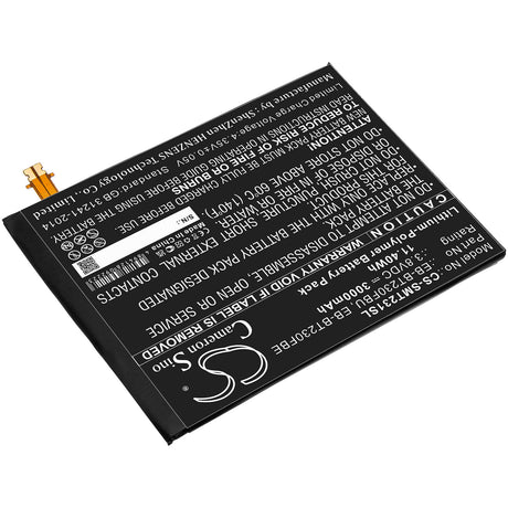 3.8V, Li-Polymer, 3000mAh, Tablet battery fits Samsung, Eb-bt230fbe, 403sc, Degas, 11.40Wh Tablet Cameron Sino Technology Limited