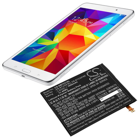 3.8V, Li-Polymer, 3000mAh, Tablet battery fits Samsung, Eb-bt230fbe, 403sc, Degas, 11.40Wh Tablet Cameron Sino Technology Limited