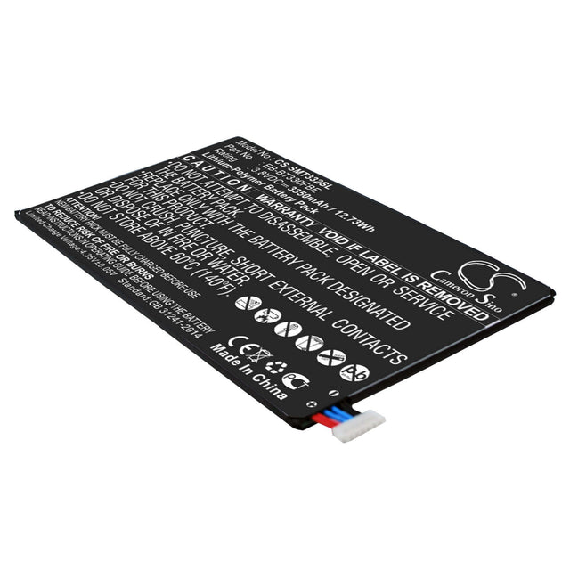 3.8V, Li-Polymer, 3350mAh, Tablet battery fits Samsung, Eb-bt330fbe, Galaxy Tab4 8.0 3g, Sm-t330, 12.73Wh Tablet Cameron Sino Technology Limited