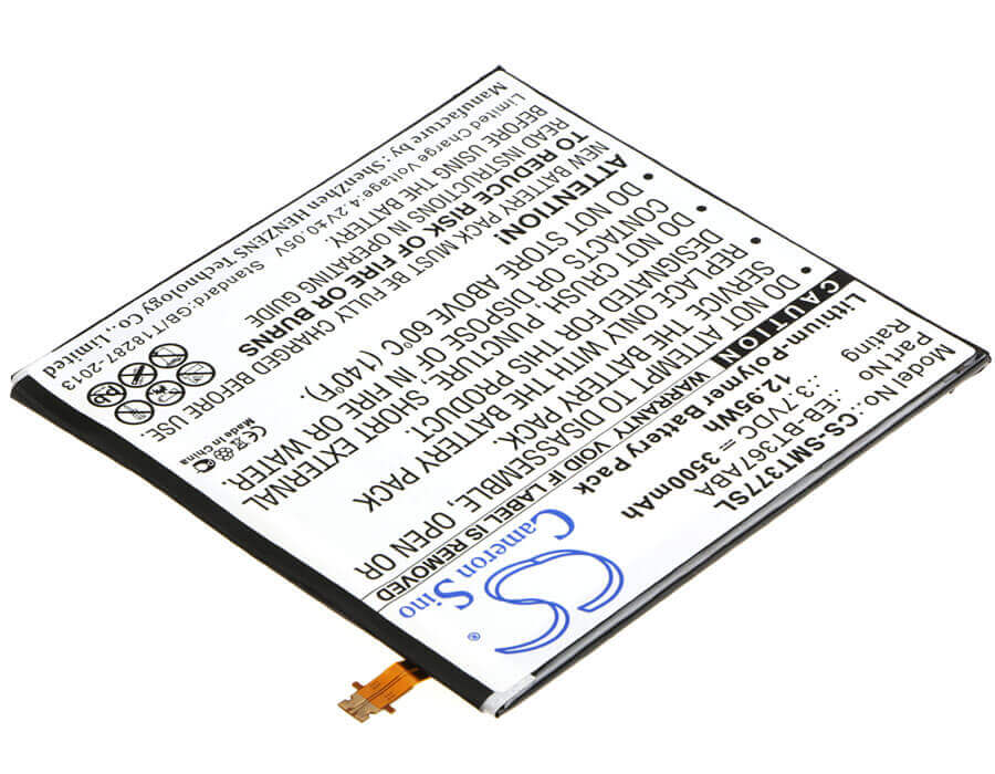 3.7V, Li-Polymer, 3500mAh, Tablet battery fits Samsung, Eb-bt367aba, Galaxy Tab 5, Galaxy Tab A 8.0 2017, 12.95Wh Tablet Cameron Sino Technology Limited