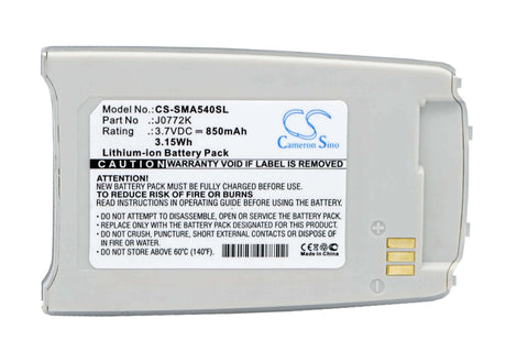 3.7V, Li-ion, 850mAh, SmartPhone battery fits Samsung, Bat-sama540, Sph-a540, 3.15Wh Mobile, SmartPhone Cameron Sino Technology Limited (Suspended)