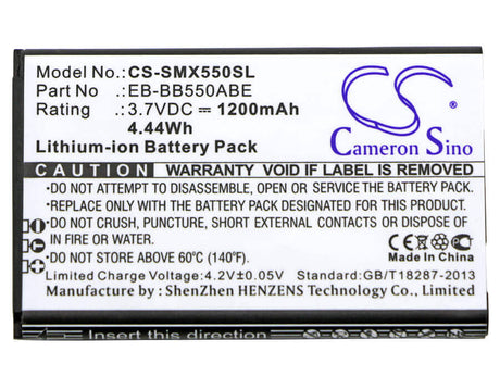 3.7V, Li-ion, 1200mAh, SmartPhone battery fits Samsung, Eb-bb550abe, Sm-b550, Sm-b550h, 4.44Wh Mobile, SmartPhone Cameron Sino Technology Limited (Smartphone)
