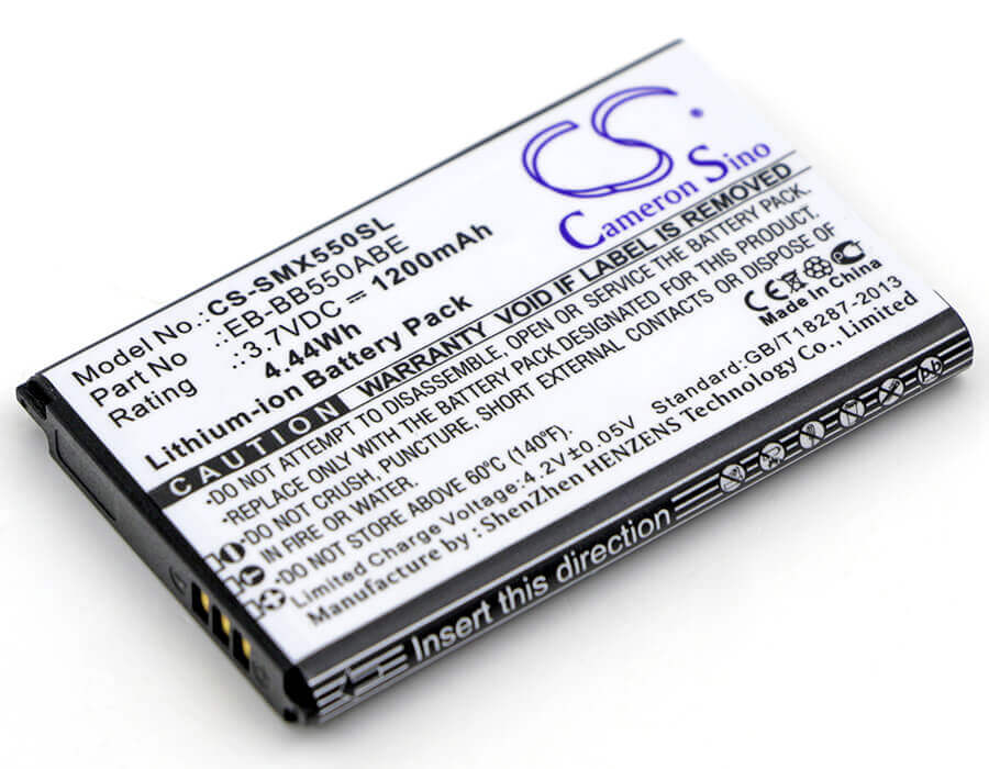 3.7V, Li-ion, 1200mAh, SmartPhone battery fits Samsung, Eb-bb550abe, Sm-b550, Sm-b550h, 4.44Wh Mobile, SmartPhone Cameron Sino Technology Limited (Smartphone)