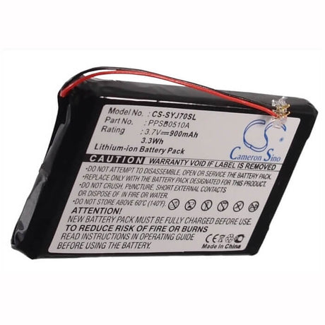 3.7V, Li-ion, 900mAh, Media Player battery fits Samsung, 4302-001186, Yh-j70, Yh-j70jlb, 3.33Wh Media Player Cameron Sino Technology Limited