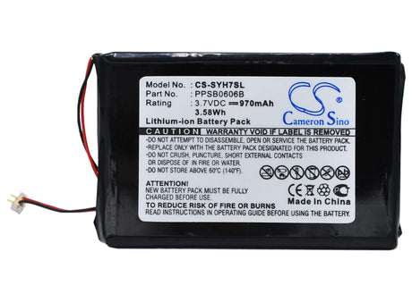 3.7V, Li-ion, 970mAh, Media Player battery fits Samsung, Ppsb0606b, Yp-yh7, 3.59Wh Media Player Cameron Sino Technology Limited