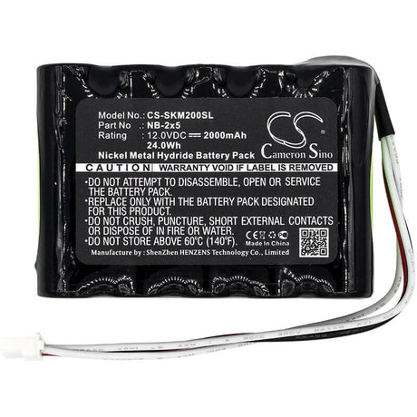 12.0V, Ni-MH, 2000mAh, Equipment battery fits Emitor, Satlook, Nb-2x5, Satlook Micro HD, 24Wh Equipment, Survey, Test Cameron Sino Technology Limited