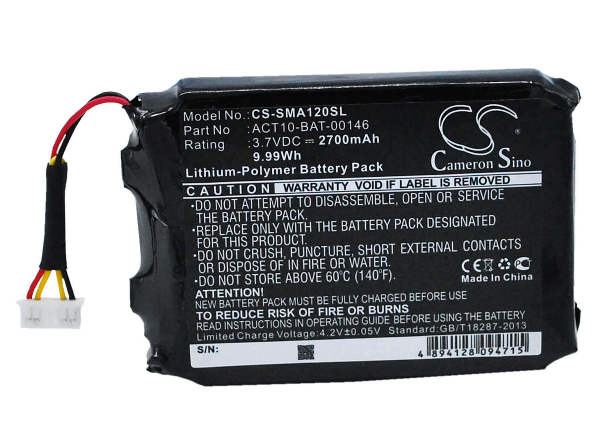 3.7V, Li-Polymer, 2700mAh, GPS battery fits Satmap, 1s2pe583759-02x, Active 10, Active 12, 9.99Wh GPS, Navigator Cameron Sino Technology Limited
