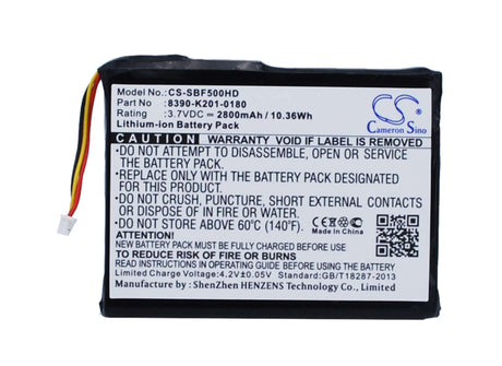 3.7V, Li-ion, 2800mAh, Storage battery fits Seagate, 8390-k201-0180, Goflex Satellite Mobile Wirele, Goflex Satellite Mobile Wirele, 10.36Wh Storage Cameron Sino Technology Limited
