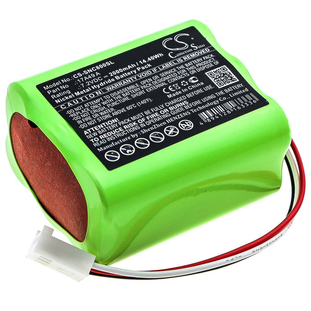7.2V, Ni-MH, 2000mAh, Equipment battery fits Sencore, 17a49 A, 17A49 A, Avt-800217 D, 14.4Wh Equipment, Survey, Test Cameron Sino Technology Limited