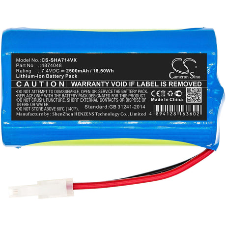 7.4V, Li-ion, 2500mAh, Vacuum battery fits Severin Chill, Ah7914, Hv7144, 18.50Wh Vacuum Cameron Sino Technology Limited