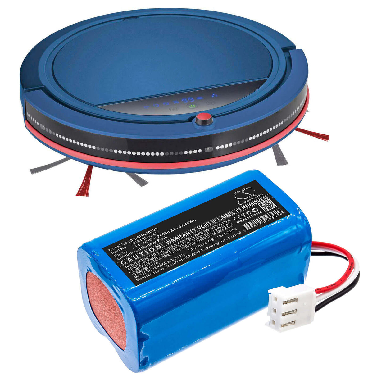 14.4V, Li-ion, 2600mAh, Vacuum battery fits Ikohs, Severin Chill, 37.44Wh Vacuum Cameron Sino Technology Limited