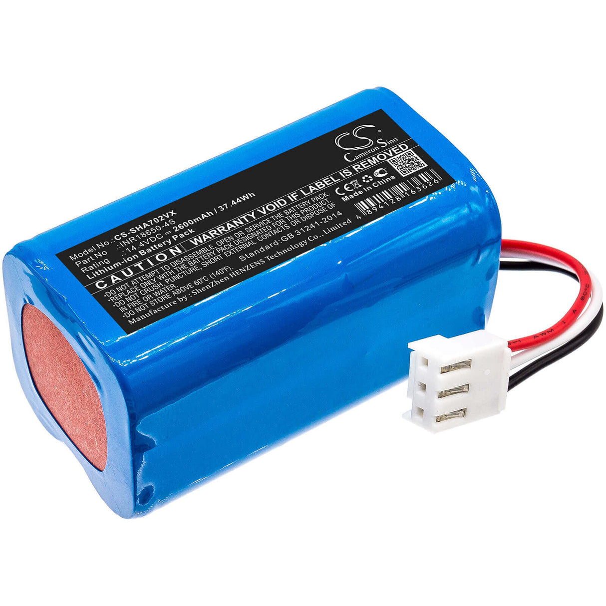 14.4V, Li-ion, 2600mAh, Vacuum battery fits Ikohs, Severin Chill, 37.44Wh Vacuum Cameron Sino Technology Limited