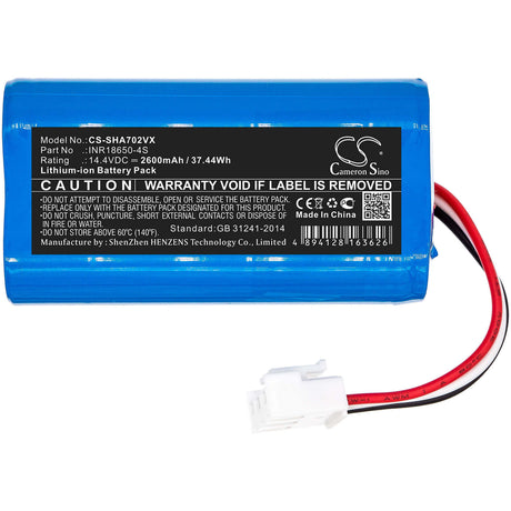 14.4V, Li-ion, 2600mAh, Vacuum battery fits Ikohs, Severin Chill, 37.44Wh Vacuum Cameron Sino Technology Limited