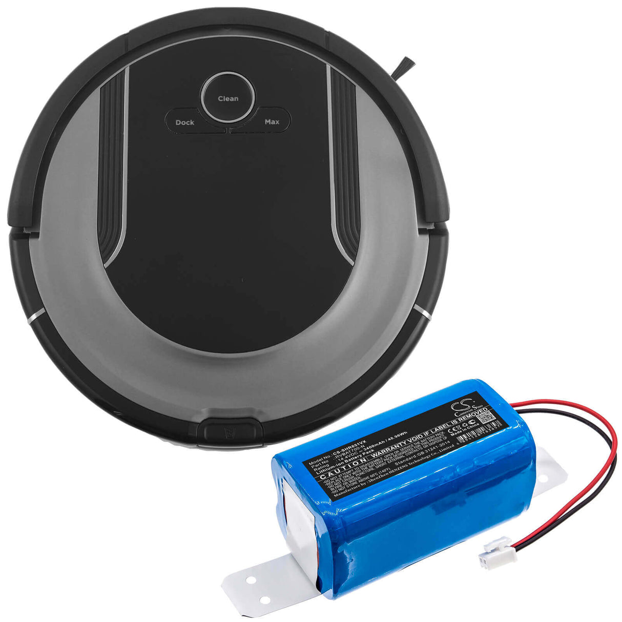 14.4V, Li-ion, 3400mAh, Vacuum battery fits Shark, Rv700_n, Rv720_n, Rv725_n, 48.96Wh Vacuum Cameron Sino Technology Limited