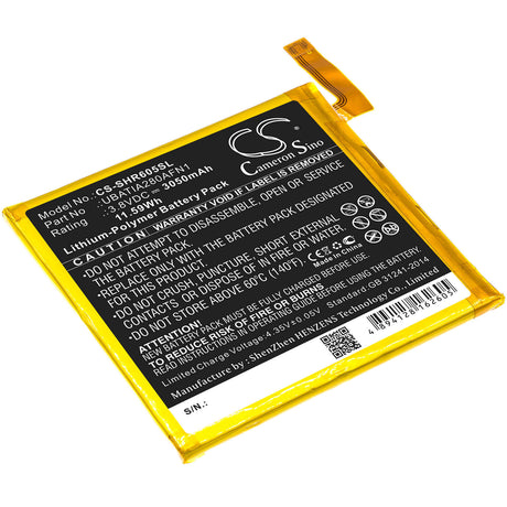 3.8V, Li-Polymer, 3050mAh, SmartPhone battery fits Sharp, Ubatia280afn1, 605sh, Aquos R, 11.59Wh Mobile, SmartPhone Cameron Sino Technology Limited (Smartphone)