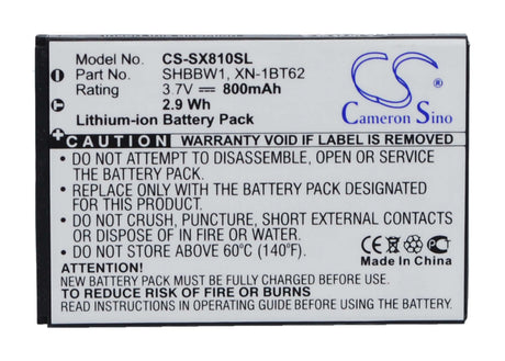 3.7V, Li-ion, 650mAh, SmartPhone battery fits Softbank, Shbbw1, 8010c, 825sh, 2.41Wh Mobile, SmartPhone Cameron Sino Technology Limited (Suspended)