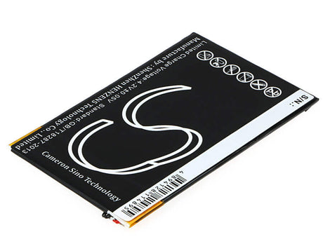 3.7V, Li-Polymer, 3300mAh, Tablet battery fits Sharp, Ubatia211afn3, Aquos Pad, Sht21, 12.21Wh Tablet Cameron Sino Technology Limited