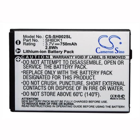 Battery For Sharp Aquos Shot 002sh, 002sh 3.7v, 750mah - 2.78wh Batteries for Electronics Cameron Sino Technology Limited (Suspended)   