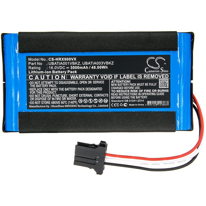 16.0V, LiFePO4, 3000mAh, Vacuum battery fits Sharp, Cocorobo Rx-v100, Cocorobo Rx-v200, Cocorobo Rx-v60, 48.00Wh Vacuum Cameron Sino Technology Limited
